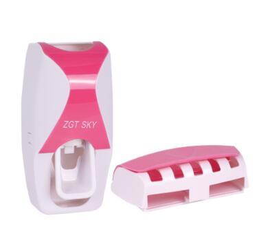Kupelňový set doplnkov - [1 Set Pink] Automatický dávkovač pasty