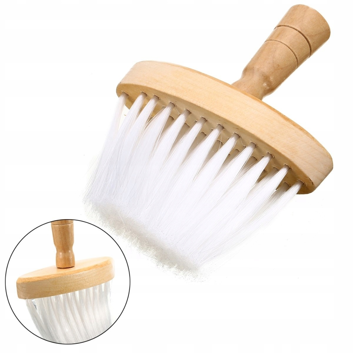 Kupelňový set doplnkov - 1ks Drevená rukoväť Barber Wide Neck Duste