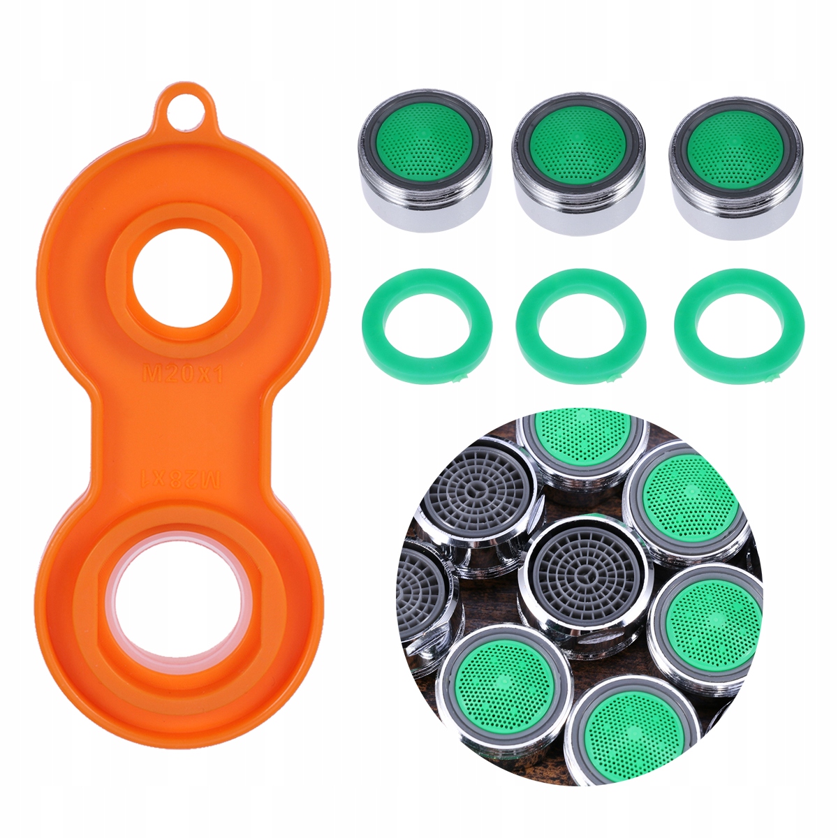 Kuchynská batéria - 15PCS 23mm mosadzný prevzdušňovač Kr