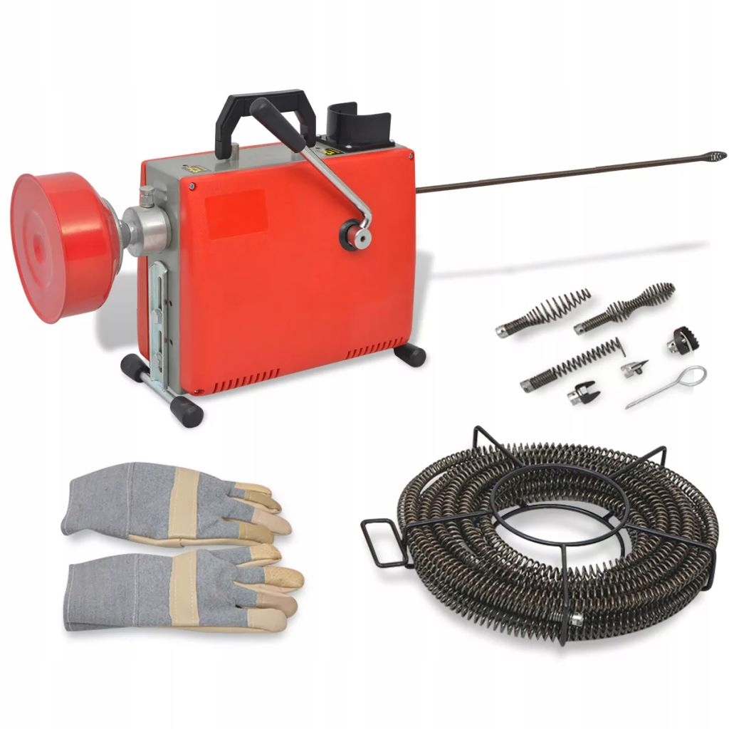Kupelňový set doplnkov - 250W stroj na čistenie potrubí 15mx16mm 4,5mx9,5mm