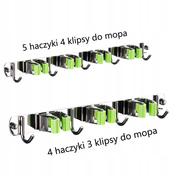Vešiak - 4 háčiky 3 mopové spony + 5 háčikov 4 mopové spony