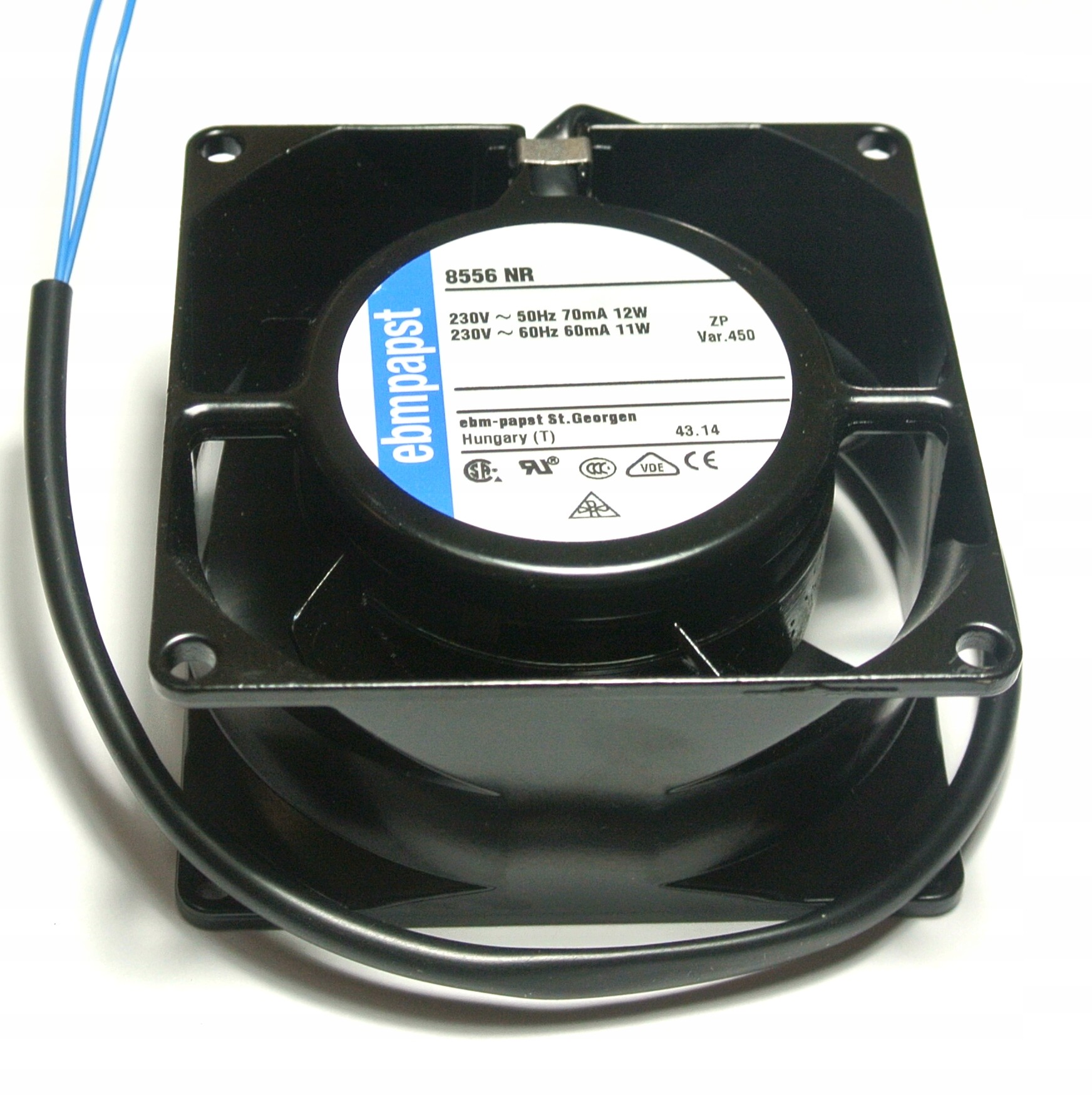 Kupelňový ventilátor - 8556 NR 230V ~ ebmpapst ventilátor 80x80x38mm [1ks]