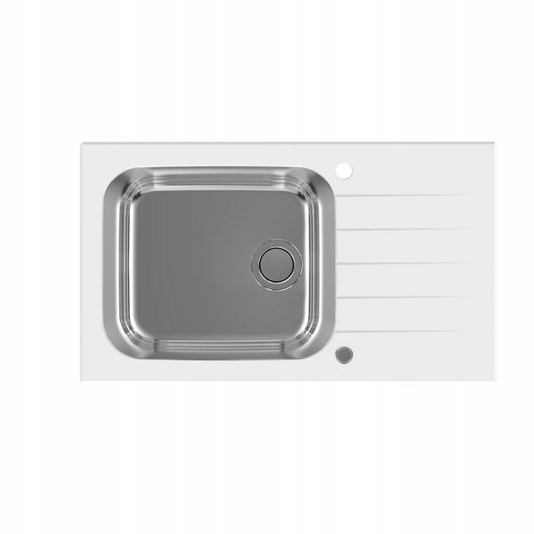 ALVEUS GLASS SINK GLASSIX 40 SATIN / BIELY