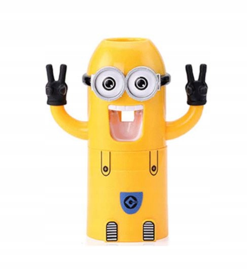 Kupelňový set doplnkov - AUTOMATICKÝ ROZDÁVAČ zubná pasta MINIONKI