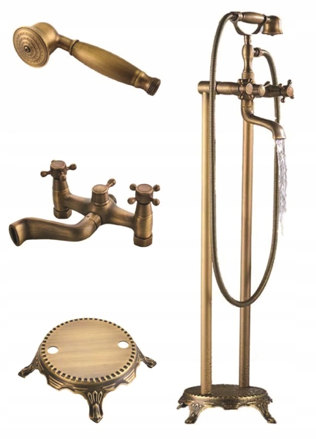Vaňová batéria - Starožitný stojací vaňový faucet