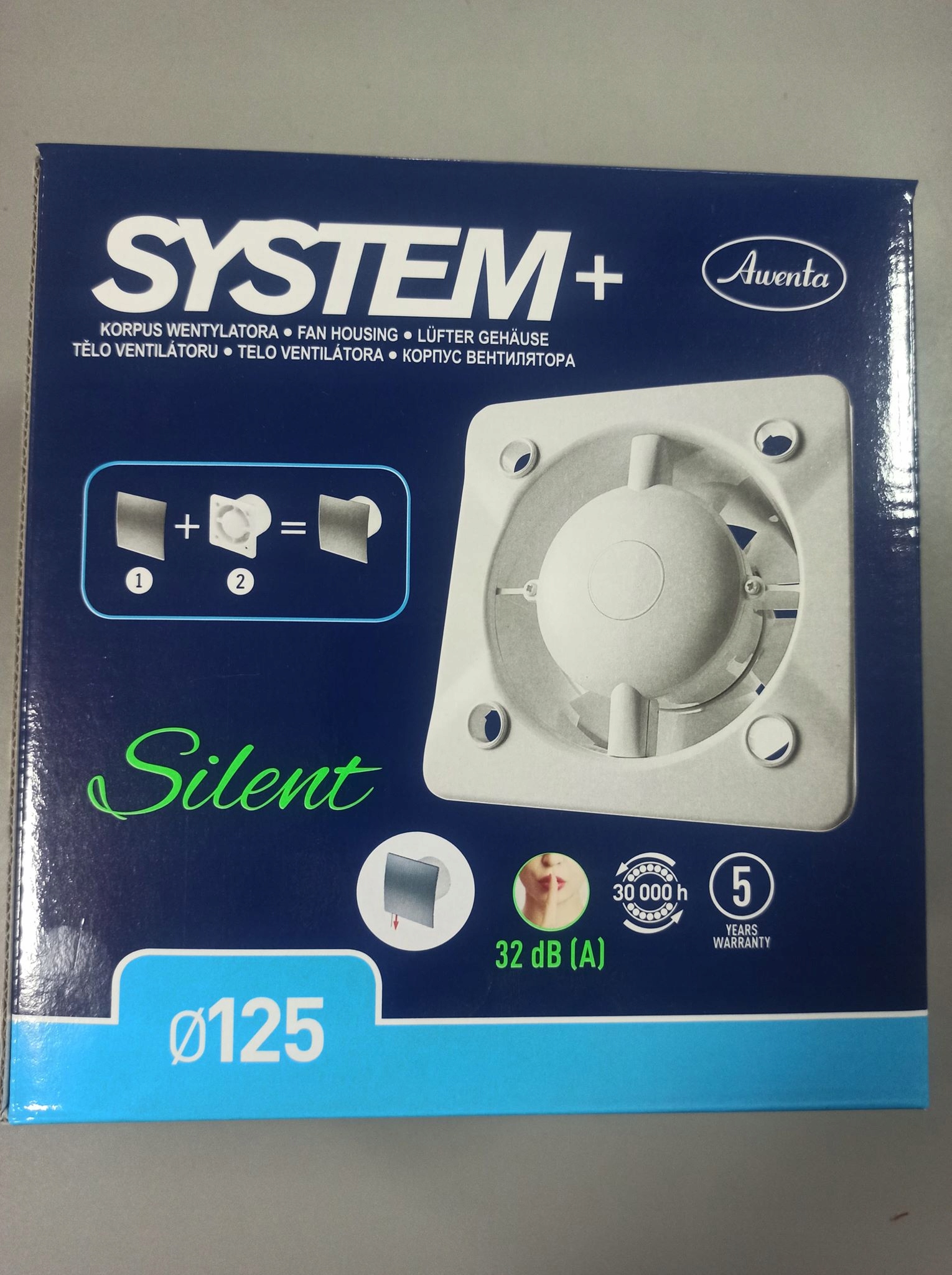 Kupelňový ventilátor - Priemer tela ventilátora Awenta 125