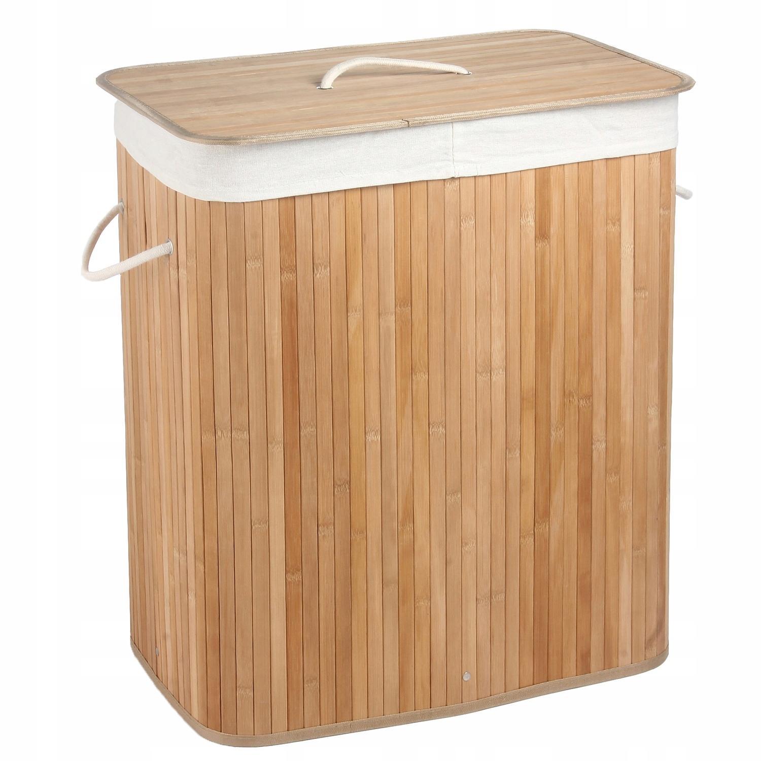Kupelňový set doplnkov - BAMBOO KONTAJNER KOŠÍK NA PRÁDLO ľahký 100l ĽAHKO