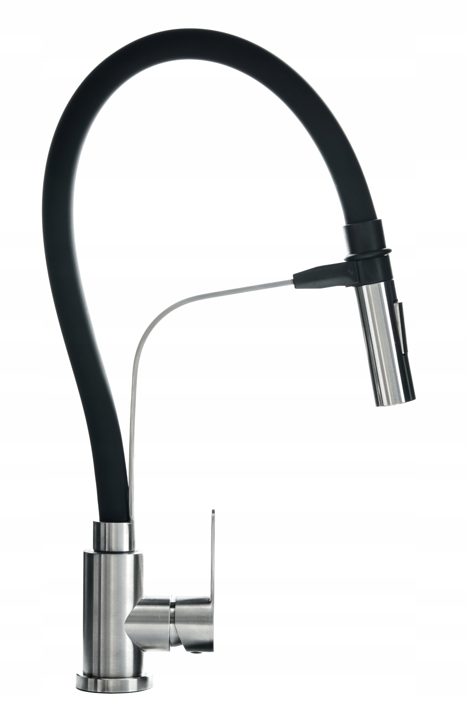 Kuchynská batéria -  OCEANID ABAREA OVAL INOX-BLACK SPRAY BATTERY