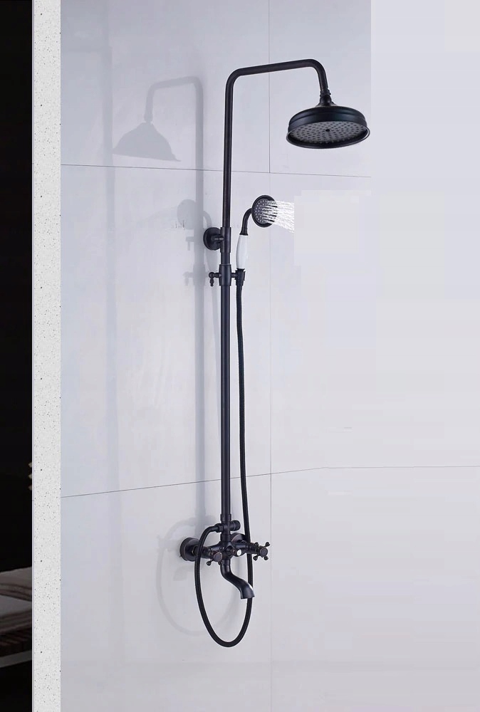 Sprchový panel - ANTIQUE BLACK RETRO SPRCHOVÁ BATÉRIA