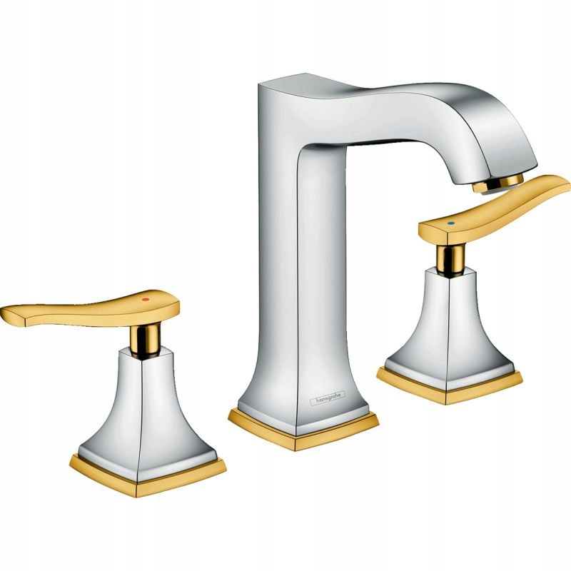Umyvadlová batéria - HANSGROHE ZLATÝ MIXÉR NA 3 DÍRY