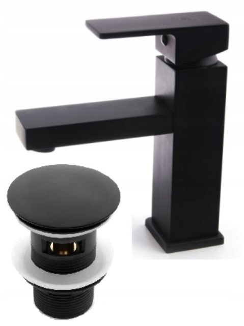 Umyvadlová batéria - Umývadlový faucet ČIERNA FARBA CARO ROYAL PLUG