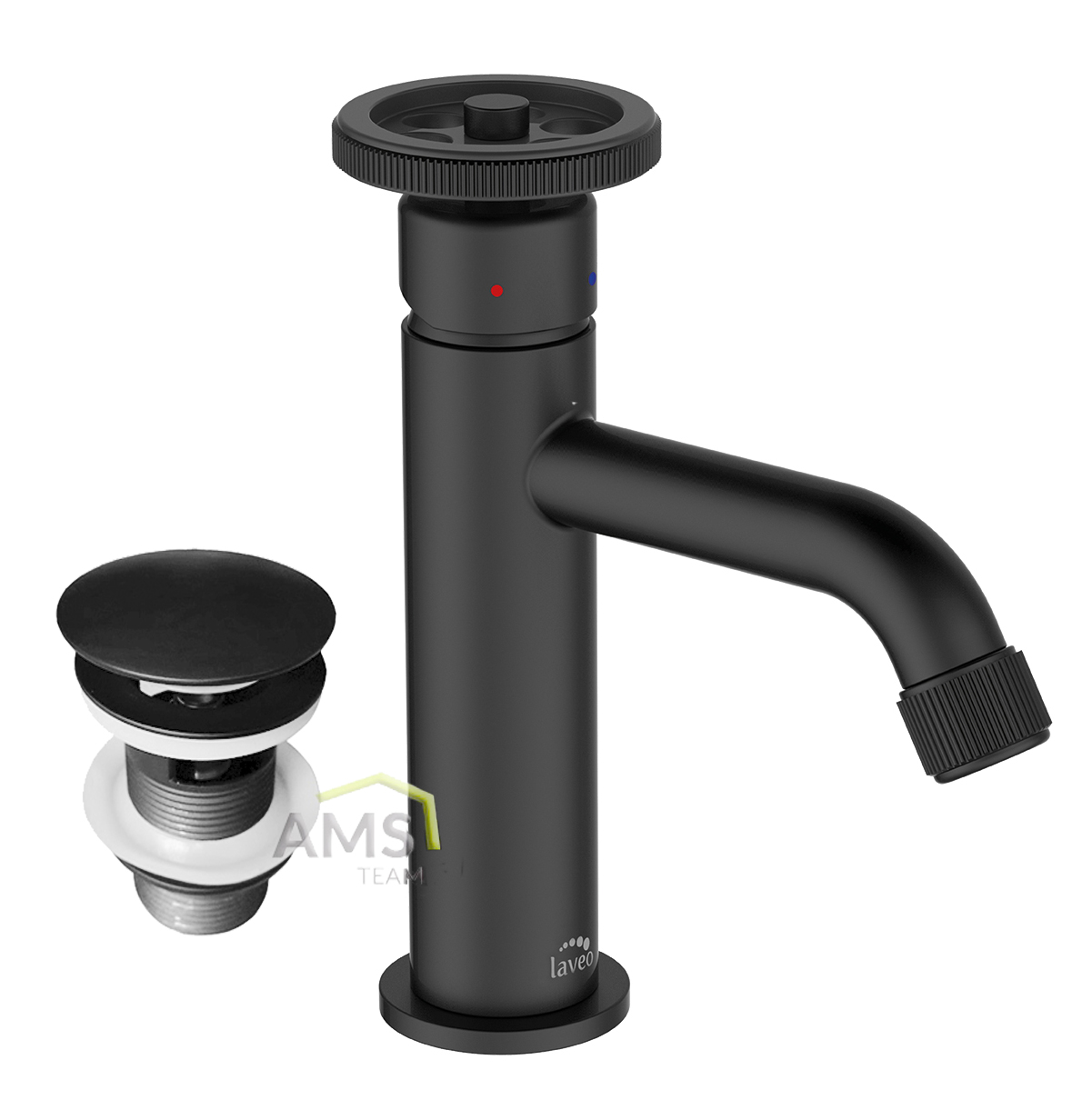 Umyvadlová batéria - Umývadlový faucet LAVEO MURO BAU 722D MATNÝ ČIERNY