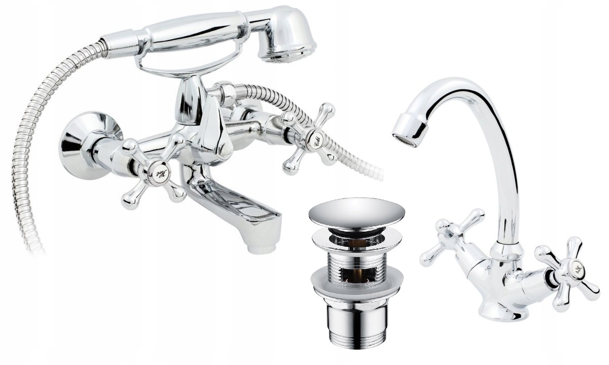 Vaňová batéria - RETRO BATHTUB BATÉRIA SPRCHOVACIA ZÁSUVKA