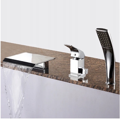 Vaňová batéria - BATHTUB BATTERY chróm moderný 3-otvor