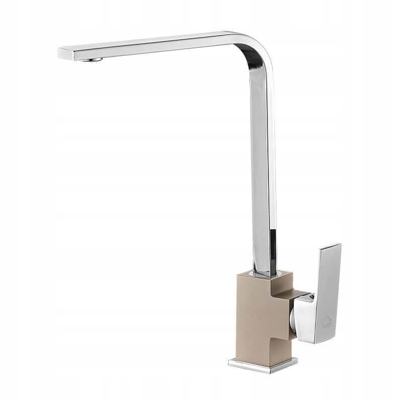 Kuchynská batéria - DREZOVÝ MIEŠAČ KVADRATO BLQ 465D CHROME BEIGE