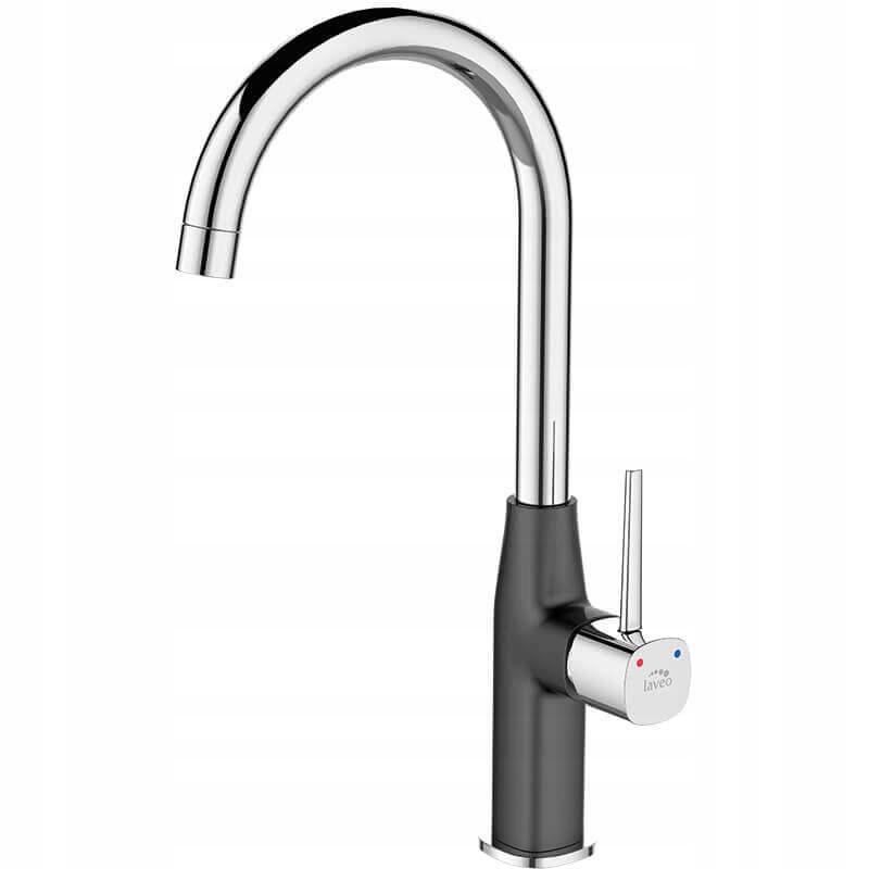 Kuchynská batéria - MIXER NA DREVY POLLA BAP_768D ČIERNY CHROM