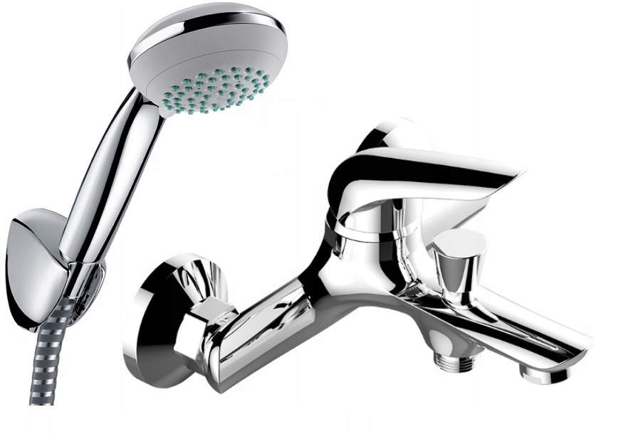 Vaňová batéria - Vaňová batéria CUBIC + sprchová sada Hansgrohe