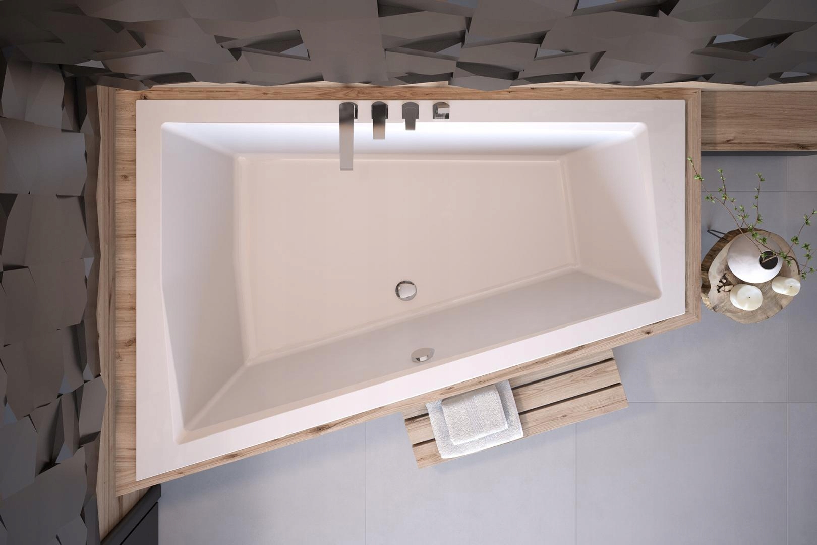 BESCO INTIMA DUO 180X125 ASYMETRICKÁ KÚPEĽŇA Ľ / P