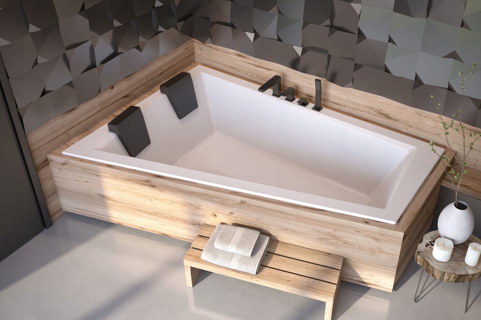 BESCO INTIMA DUO SLIM 170X125 ASYMETRICKÁ KÚPEĽŇA