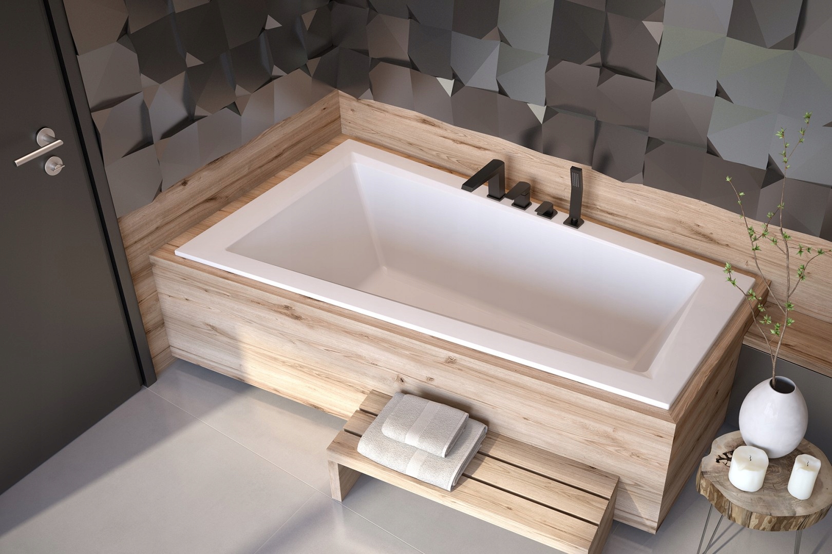 BESCO INTIMA SLIM 160X90 ASYMETRICKÁ KÚPEĽŇA Ľ / P