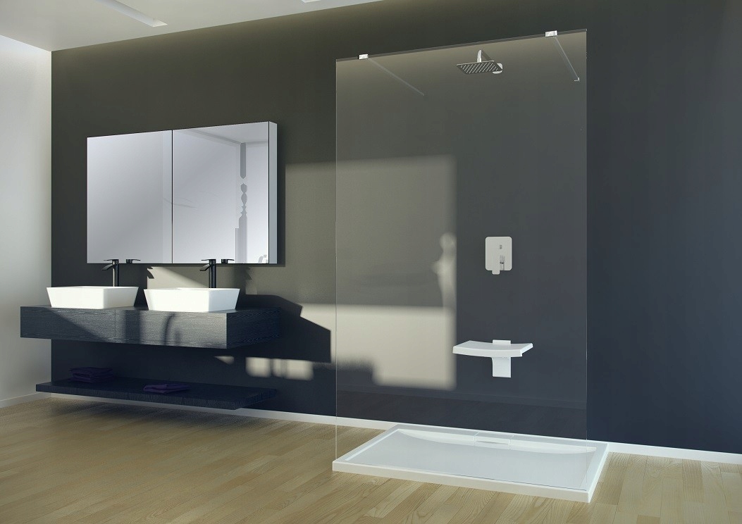 Sprchový kút - Sprchová kabína BESCO WALK-IN AVEO BLACK 140