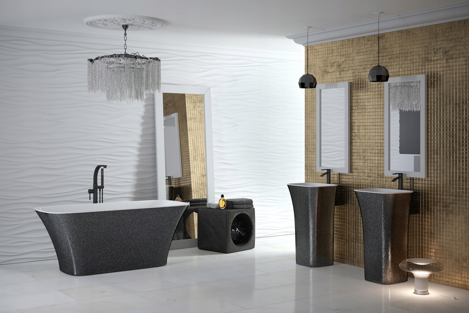 Samostatne stojaca vaňa BESCO ASSOS GLAM 160