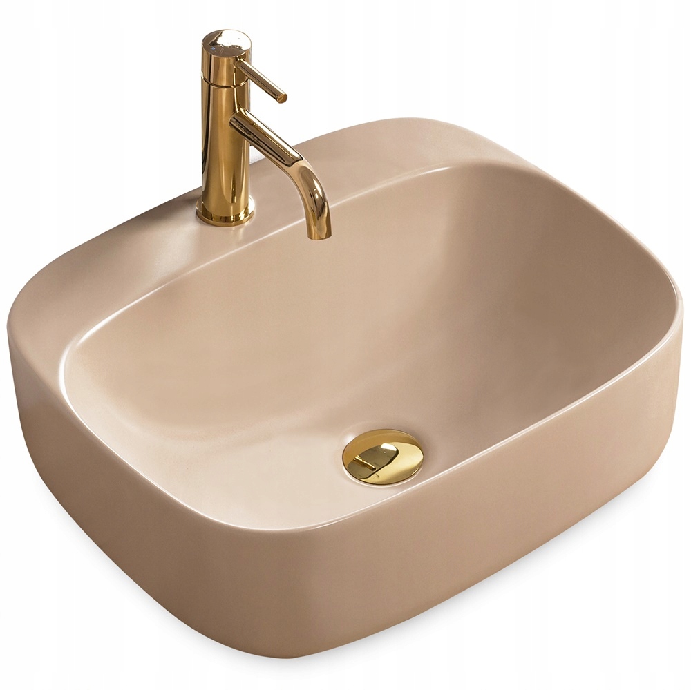 Umývadlo -  BEIGE SQUARE SQUARE WASH umývadlo LUIZA 42CM Rea