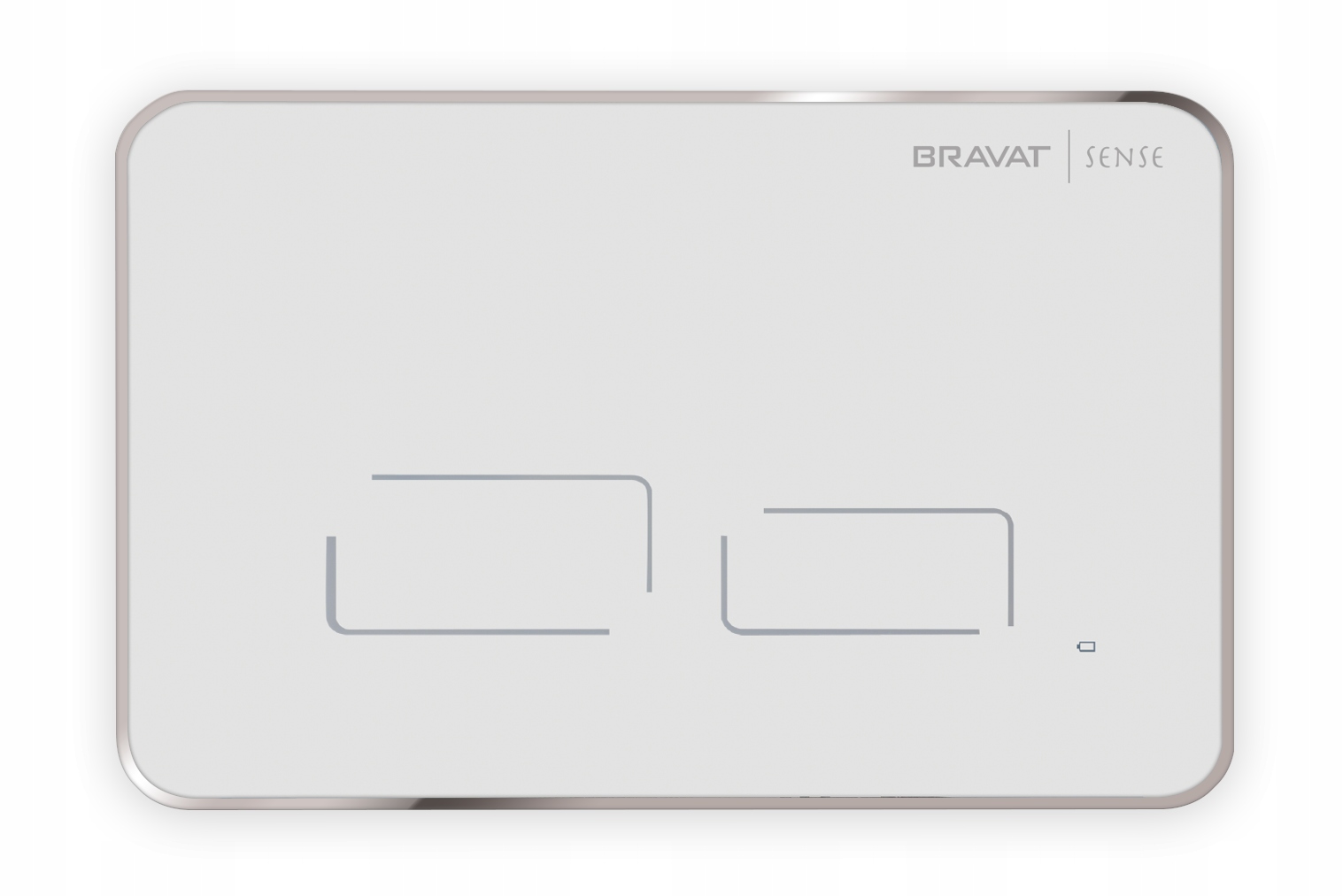 WC tlačidlo - BRAVAT BVT bezdotykový ovládací panel, BIELY