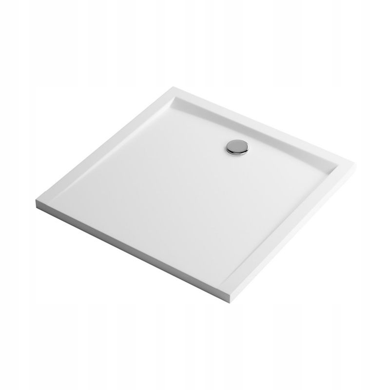ŠTVORCOVÝ SPRCHOVÝ ZÁSOBNÍK 90X90 CM BIELY VÝBORNÁ FORMA