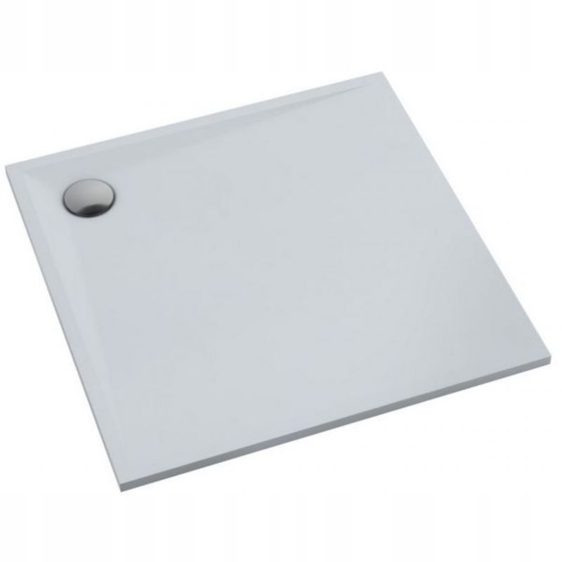 SCHEDPOL ETRUSCO SQUARE SPRCHOVÝ ZÁSOBNÍK 90X90 CM BIELY