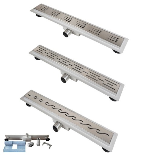 Sprchový kút - Balneo lineárny odtok DECOR 70cm INOX NOVINKA