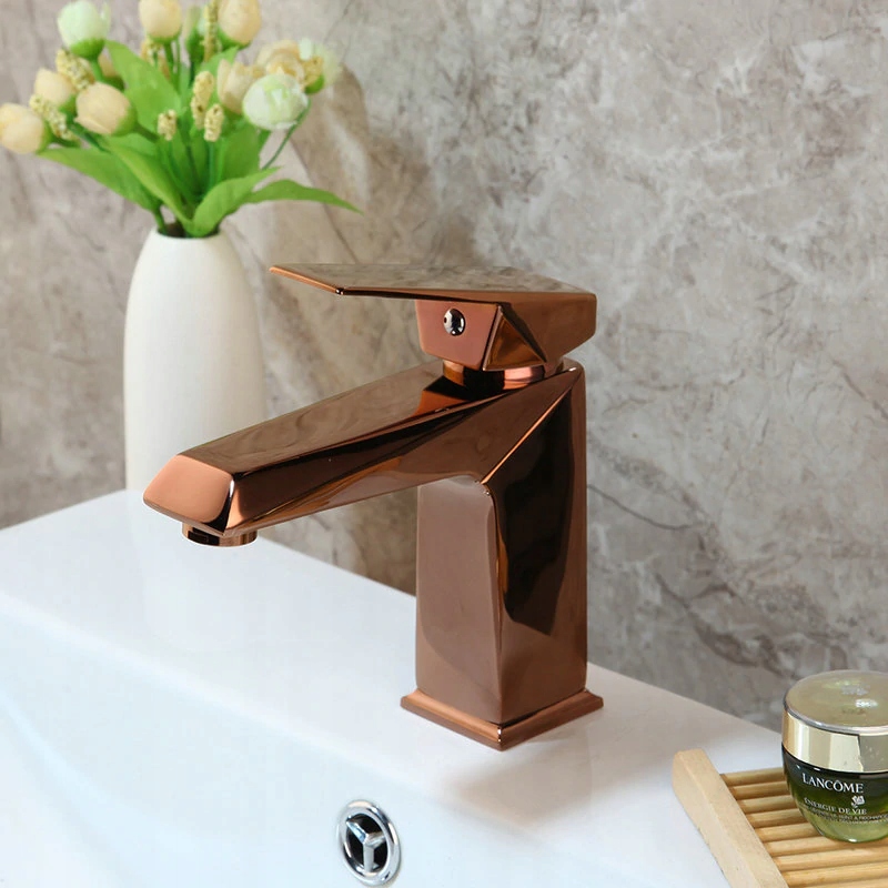 Umyvadlová batéria - Klasický moderný ružový kúpeľňový faucet