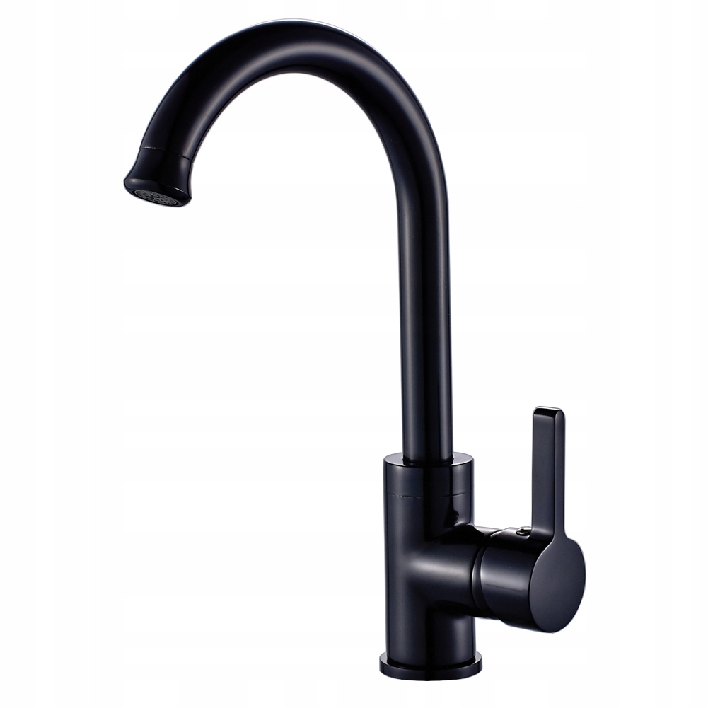 Kuchynská batéria -  Čierny faucet s kuchynským drezom Otočný faucet