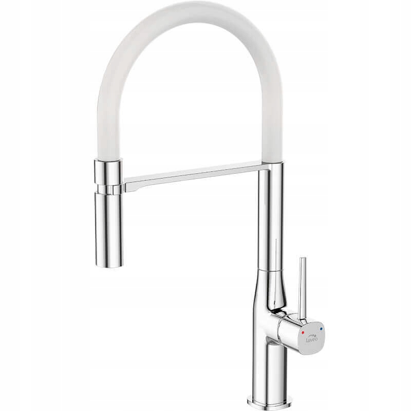 Kuchynská batéria - Kuchynský faucet VYSOKÝ FLEXIBILNÝ SPOUT BIELY