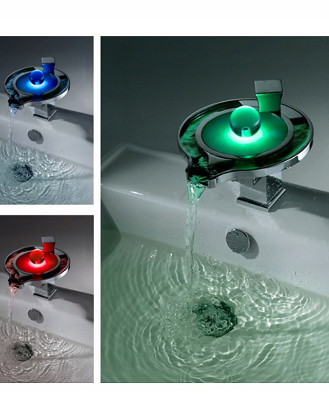 Umyvadlová batéria - Kúpeľňový faucet Moderný LED štýl
