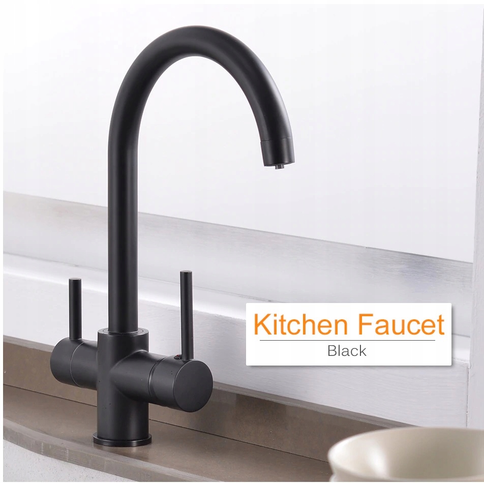 Kuchynská batéria -  Trojcestný faucet pre vodný filter Black Viper 2