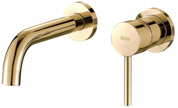 Umyvadlová batéria - Umývadlový faucet Lungo Gold + Box Rea pod omietku
