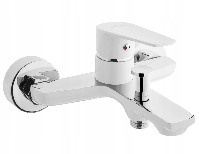 Vaňová batéria - Invena Dokos BIELY sprchový faucet CHR