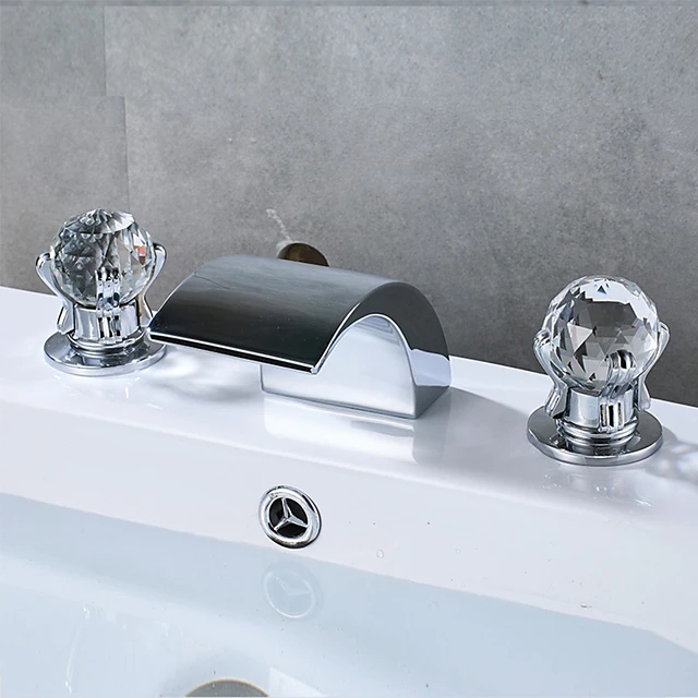 Umyvadlová batéria - Vodopád Krystals Chrome faucet