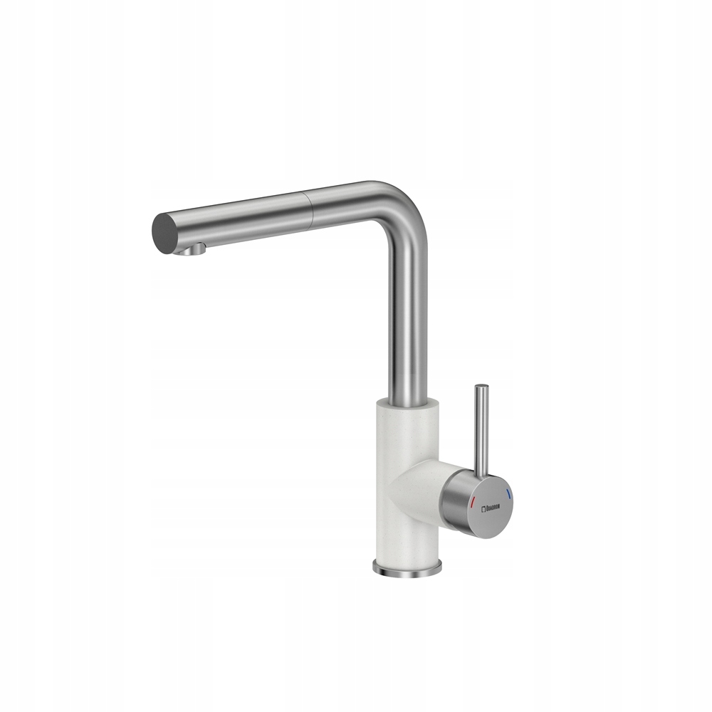Kuchynská batéria - Kuchynský kohútik Angelina White / Steel Szcz. QUADRON