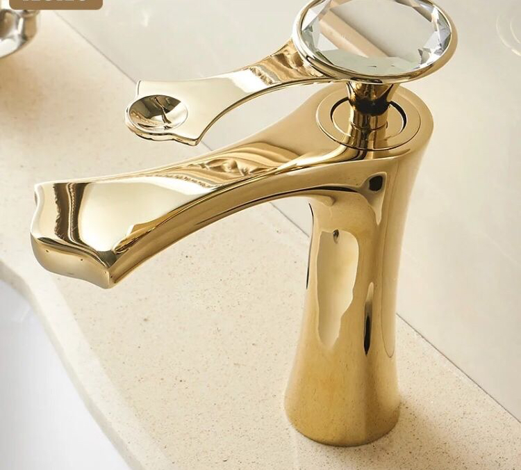 Umyvadlová batéria - Kúpeľňový faucet zo zlatého krištáľu