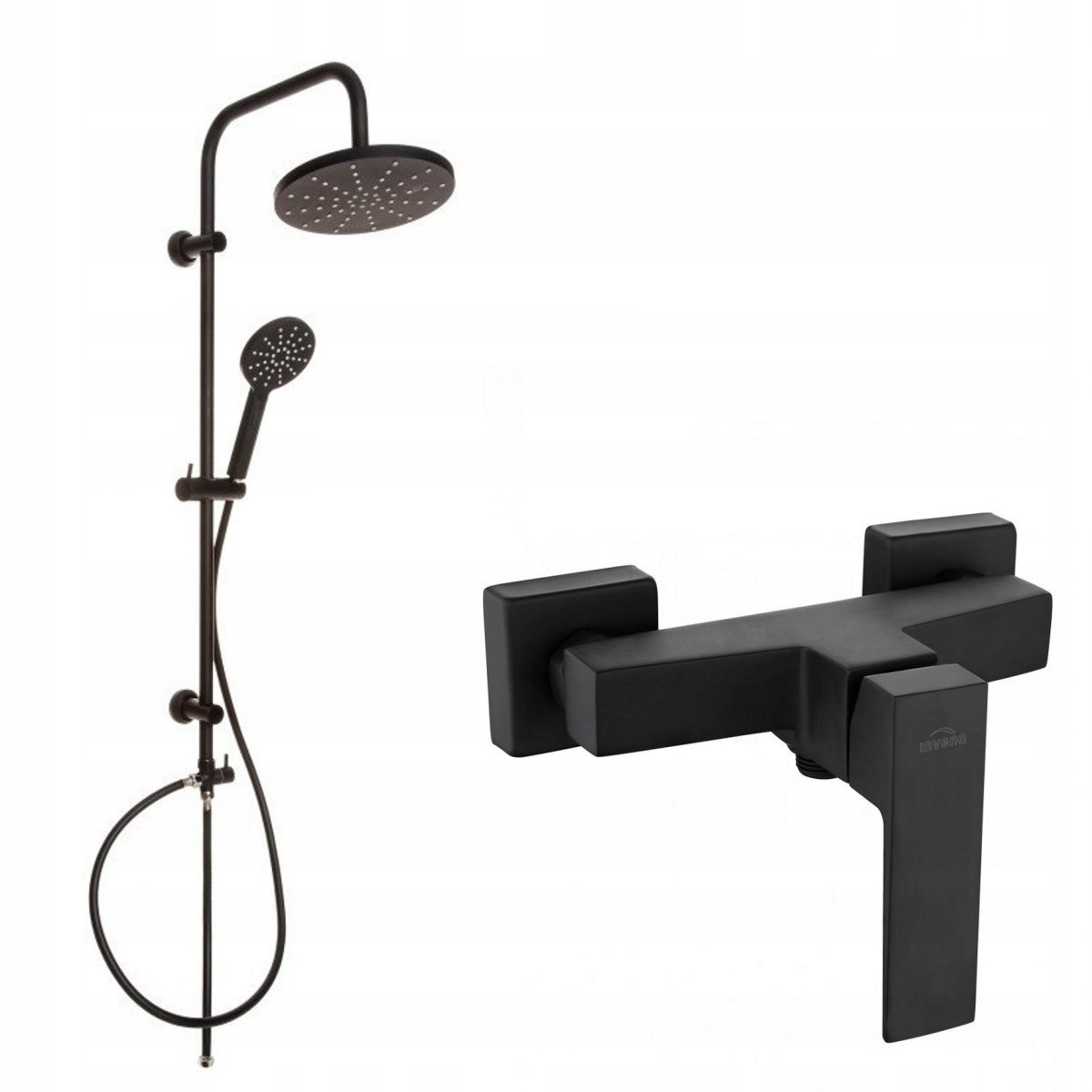 Sprchová batéria -  Paros sprchový faucet čierna dažďová sprcha Dark