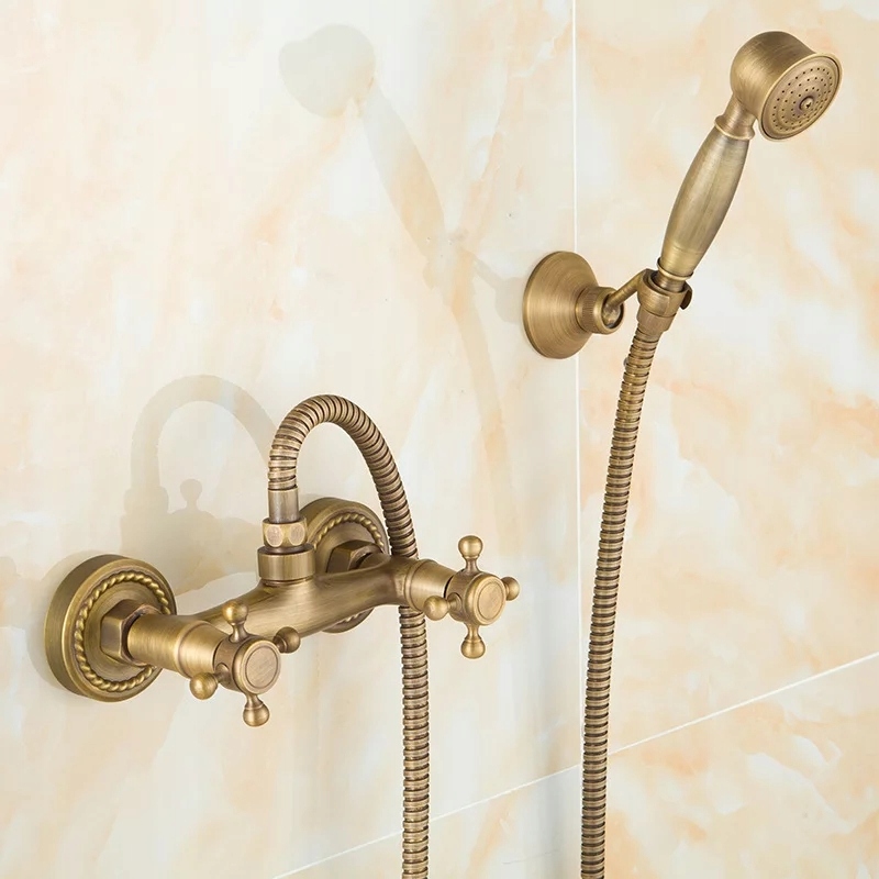 Umyvadlová batéria - Retro mosadzný sprchový faucet ŠANCA!