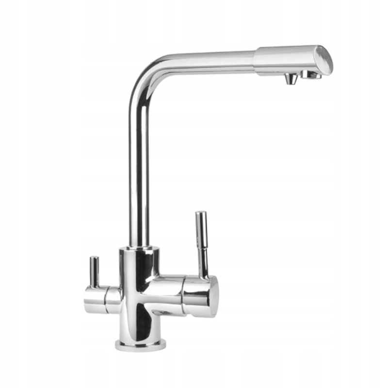 Kuchynská batéria -  Trojcestný faucet Amanda Chrome Blue Water