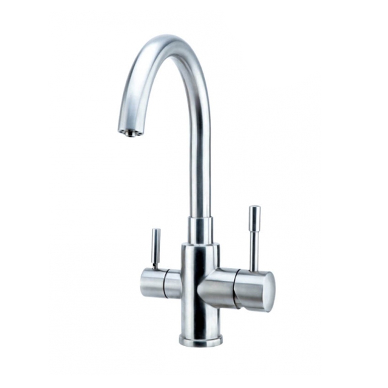 Kuchynská batéria - Trojcestný faucet Palmira Inox - oceľ Blue Water