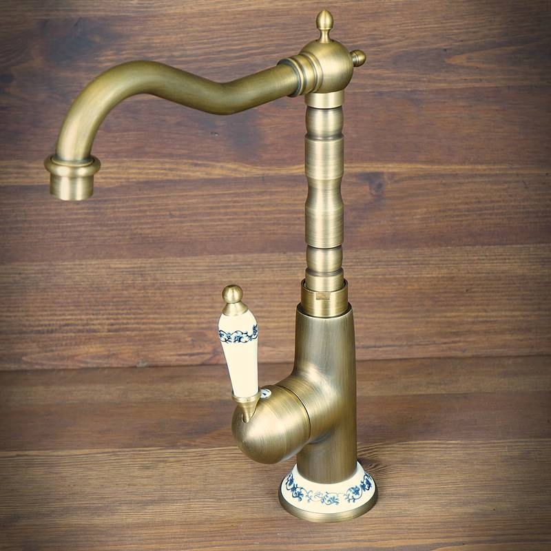 Umyvadlová batéria - ANTIQUE BRASS umývadlová batéria vysoká