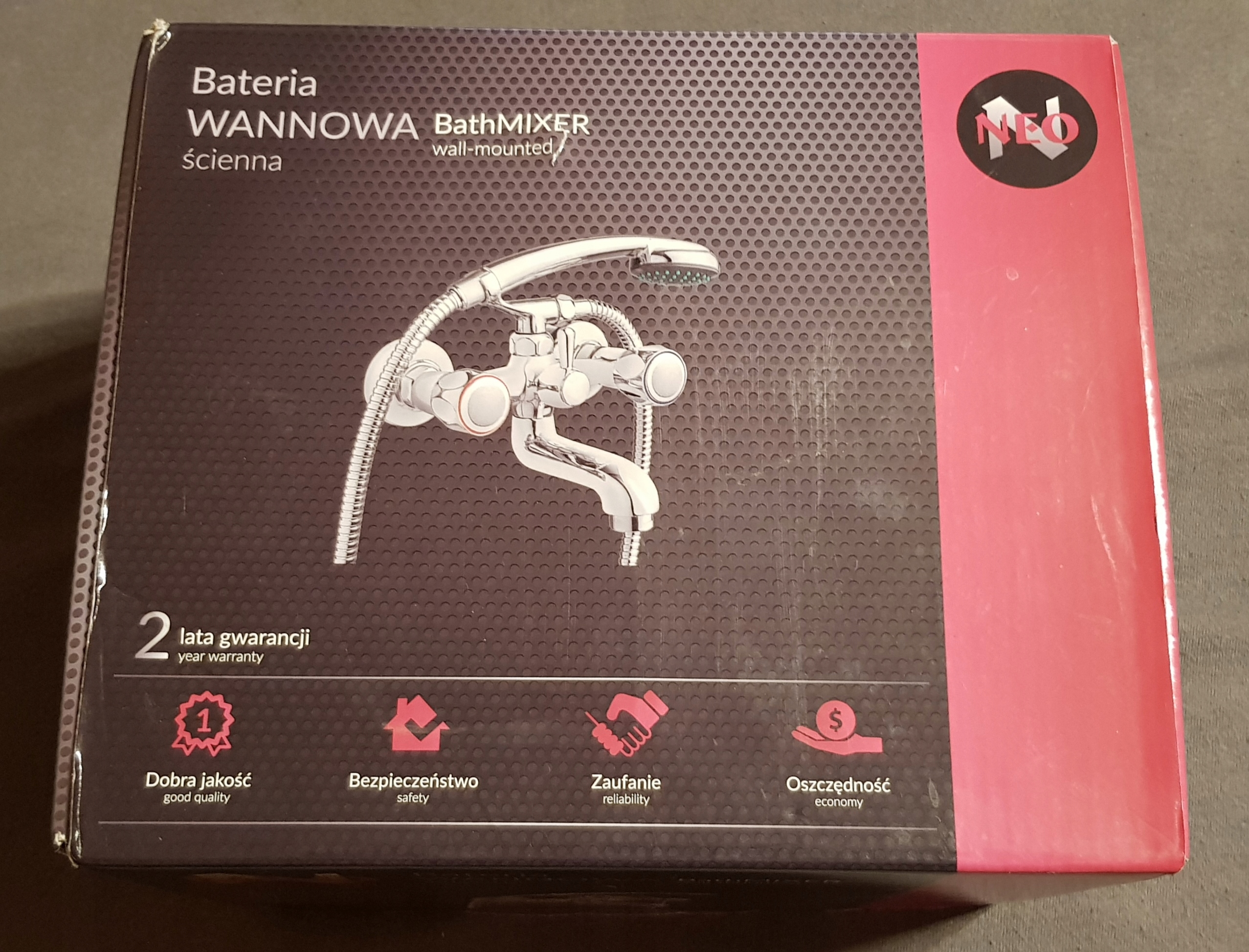 Vaňová batéria - Nástenná vaňová batéria BathMIXER