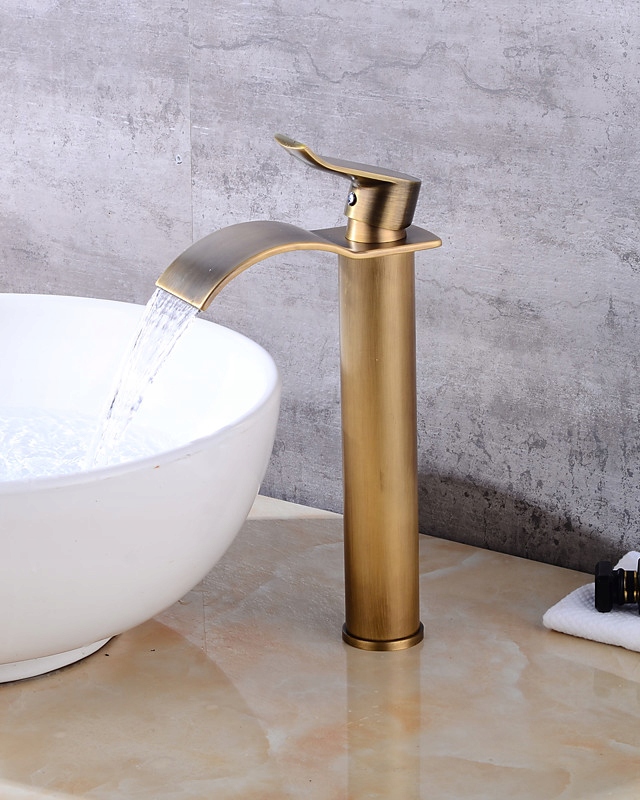 Umyvadlová batéria - Faucet s odtokovou súpravou pre umývadlo Antique