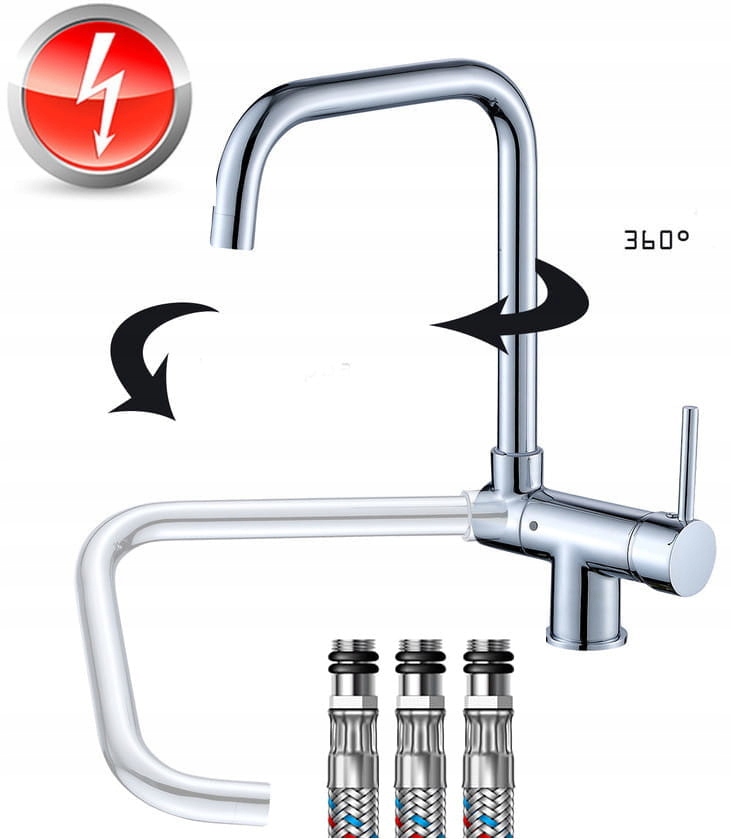 Kuchynská batéria - 34 cm drezová batéria pre ohrievače
