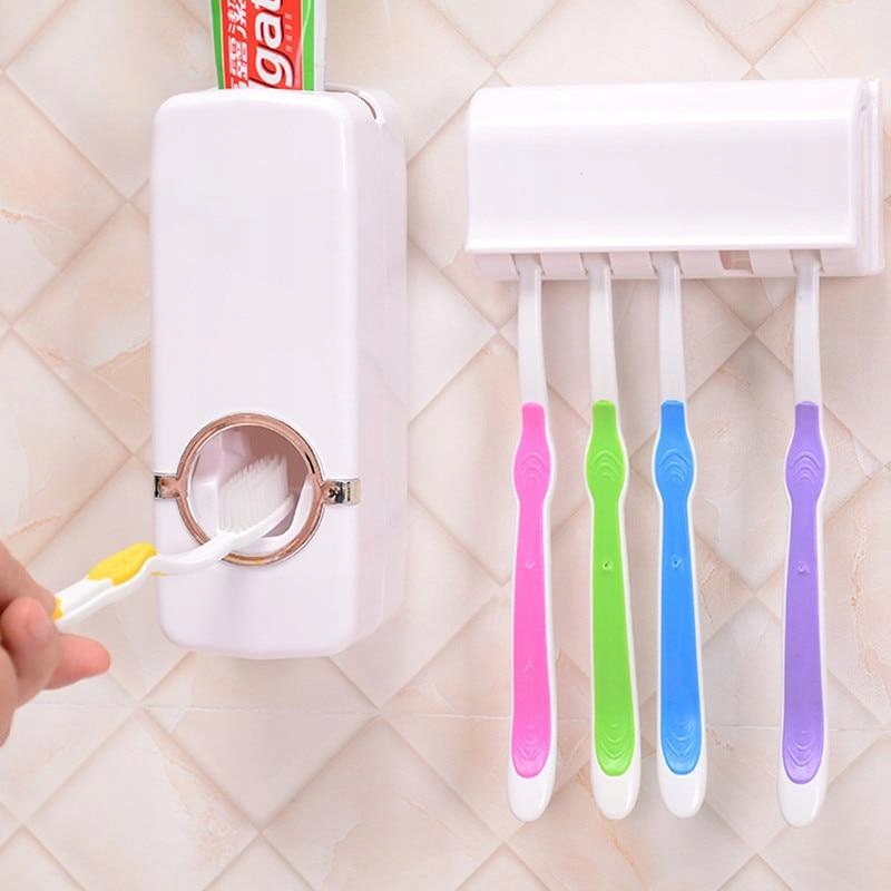 Kupelňový set doplnkov - [Biely] automatický dávkovač zubnej pasty